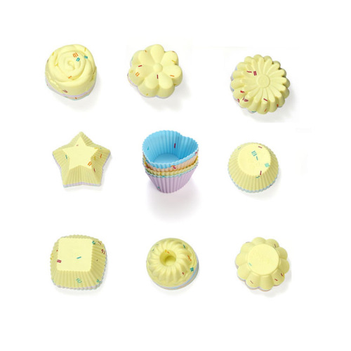 Factory new 20 pack silicone muffin cup small cake cup baking mold white jelly pudding mold wholesale