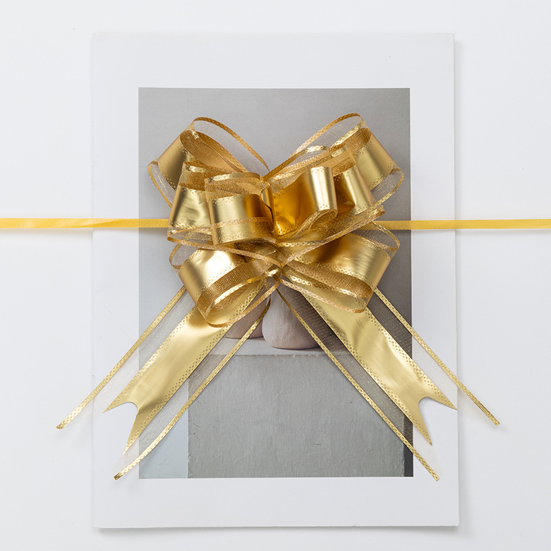 Ribbon colorido dibujo de flores colorido carro de boda decoración de regalo embalaje mariposa sala de boda escalera de techo mate nieve dibujo de flores