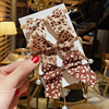 Milk tea, brand hairgrip with bow, hair rope, hair accessory, light luxury style, Korean style