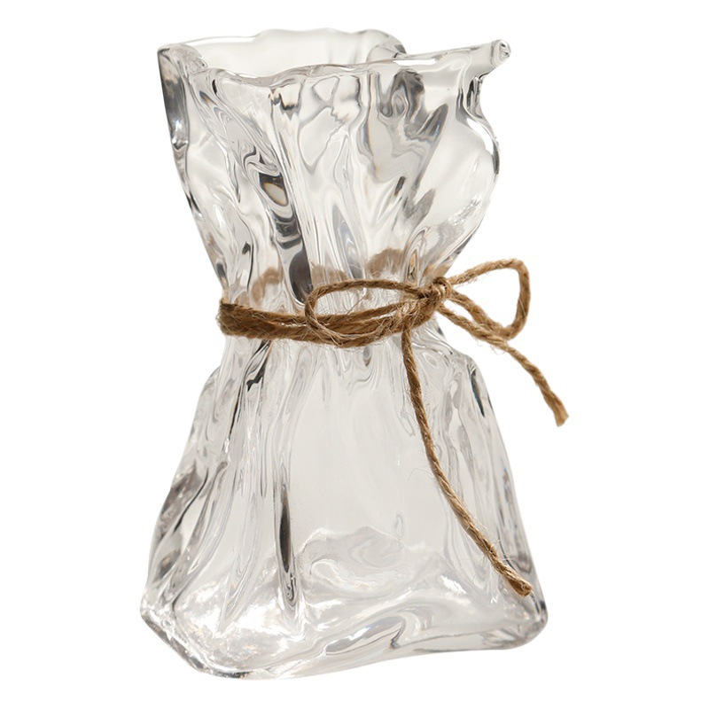 Nordic simple origami transparente florero ins estilo creativo Hotel B & B decoración florero de vidrio arreglo floral