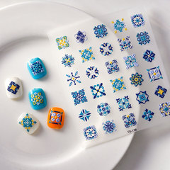 速賣通 新工藝立體美甲貼紙浮雕背膠指甲貼指甲飾品波西米亞