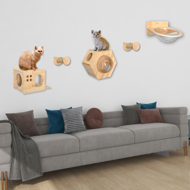 패키지 1 (소형문 고양이둥지 + 벌집형 고양이둥지 + 수평형 우주캡슐 + 벽걸이형 등반기둥 수직형)