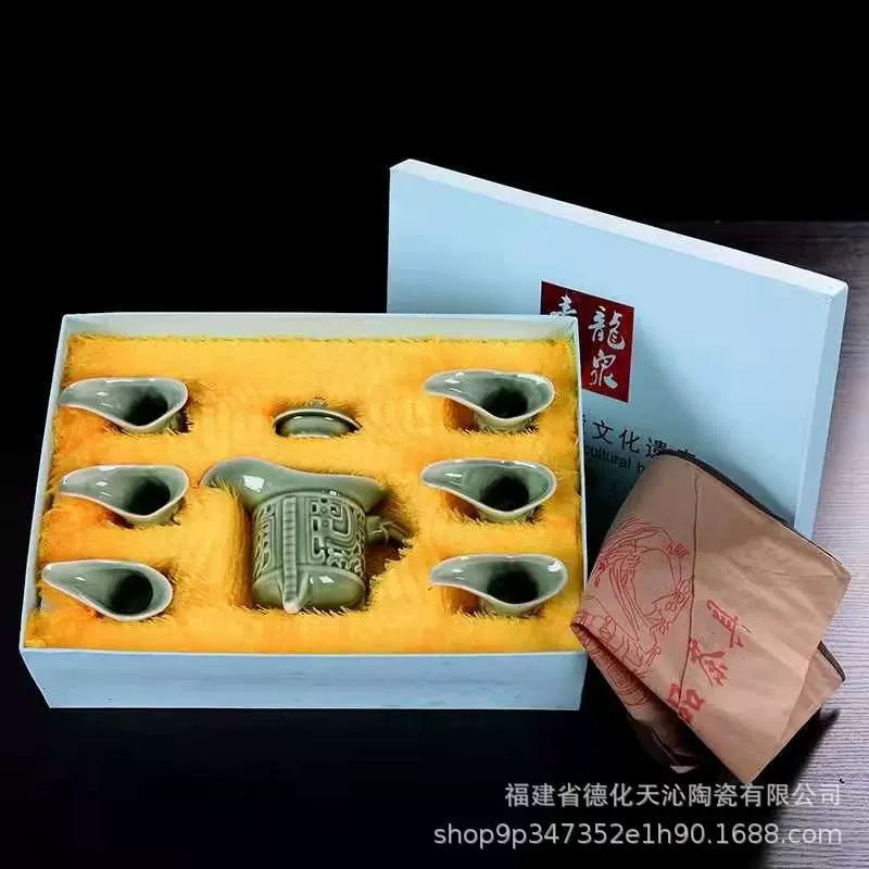 厂家仿古批发小红酒杯古风五彩清新国风宫廷陶瓷复古帝王爵杯送礼