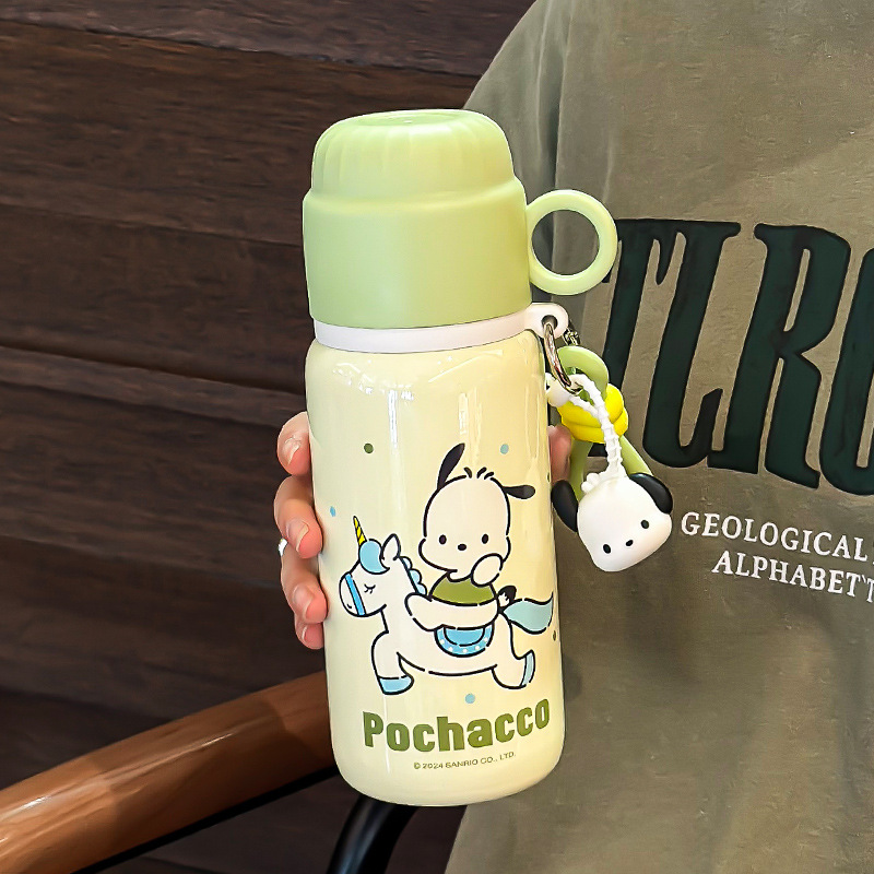 Koolomi tazas de acero inoxidable para niños 316 para niñas con tazas de bebida especiales con tapa, lindas tazas de doble bebida