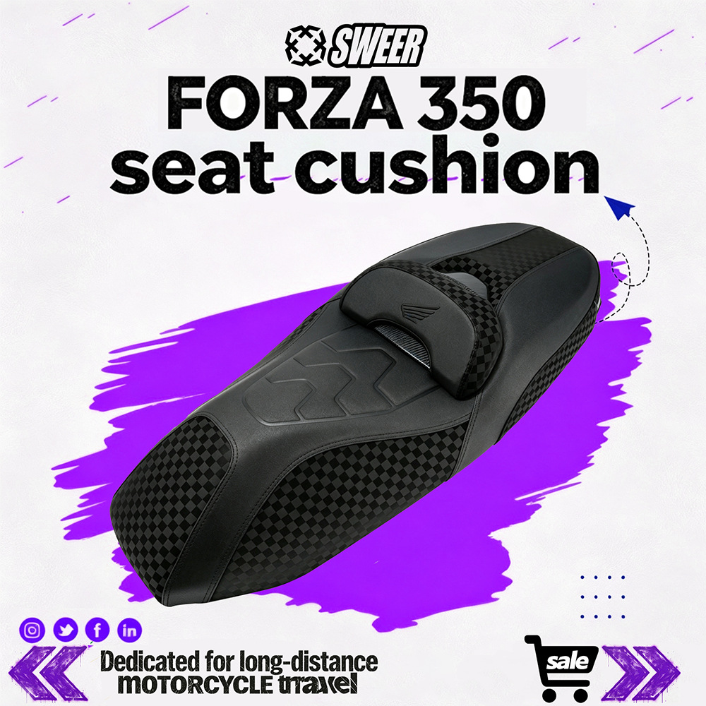 New model suitable for Honda FORZA350 motorcycle, modified waterproof seat cushion with comfortable waist support seat assembly accessories