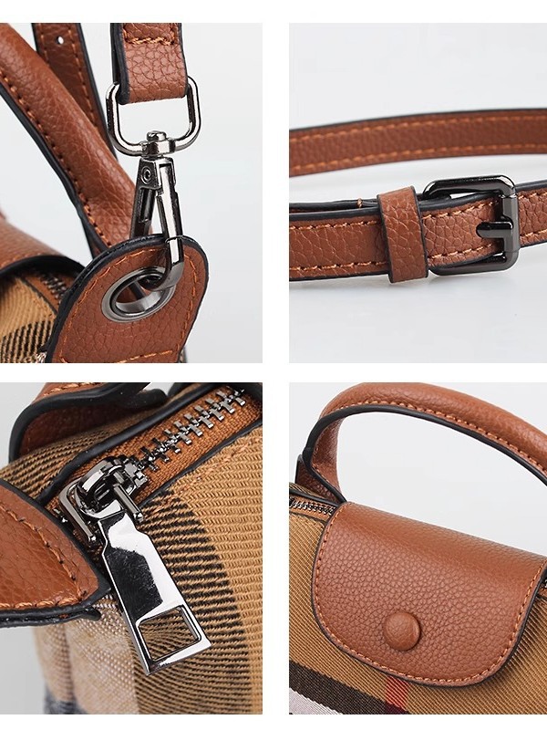 Bolso pequeño de lona de moda europea y americana, moderno, 2025, nuevo, informal, mini bolso, bolso para teléfono, bandolera a cuadros