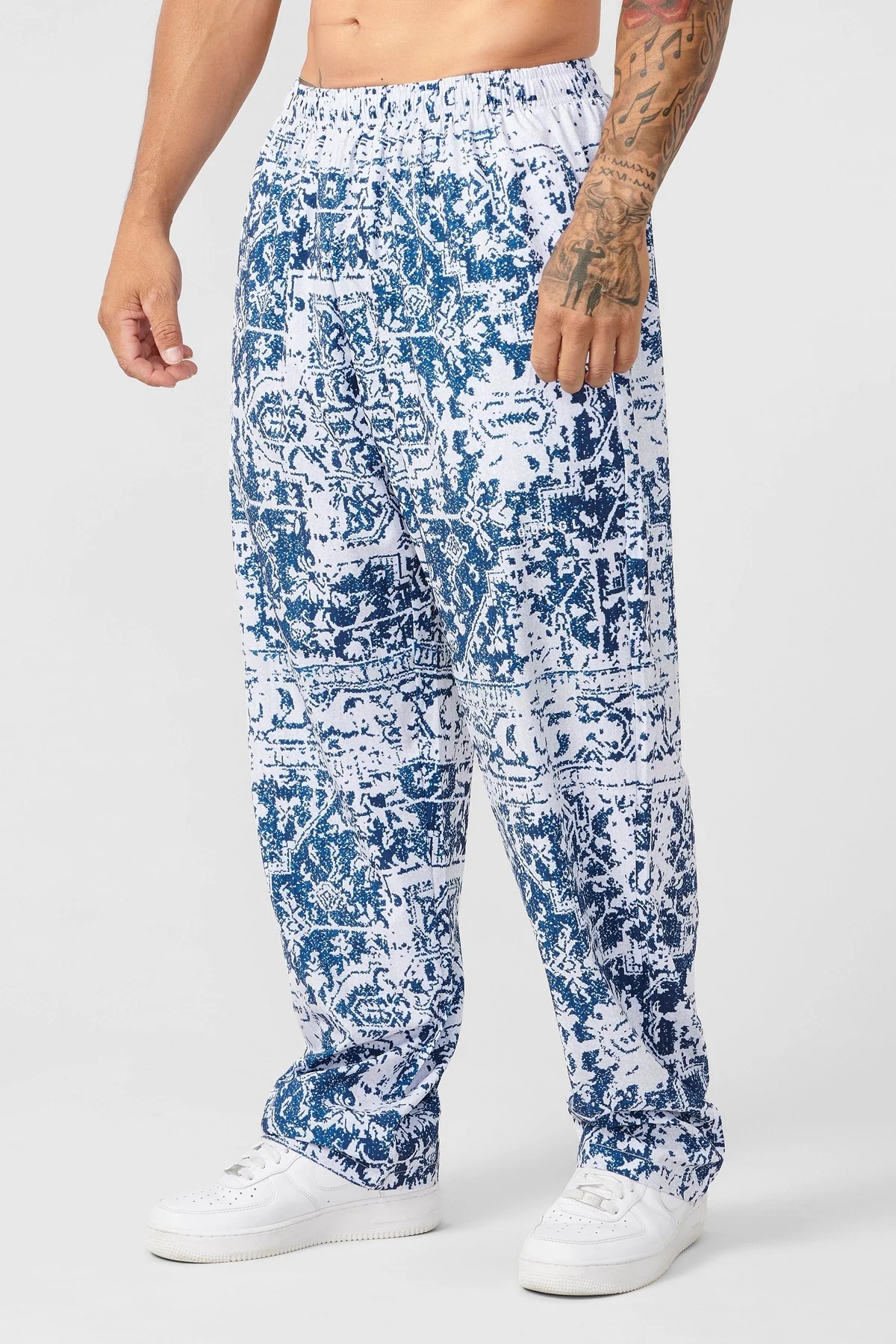 American Style Retro Thin Trousers for Men Summer Autumn Breathable Quick-Drying Loose Sports Pants Fitness Casual Digital Printed Pants_voghion.com