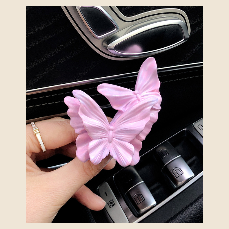 Butterfly Car Aromatherapy Air Outlet Decoration Car Perfume High-grade Fragrance Expansion Stone Car Accessories Ornaments Gift for Women