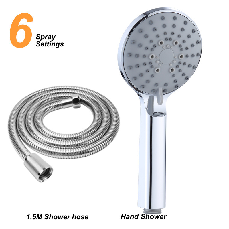 Engineering Hotel Shower Head Set for Export, 6-Speed Electroplated Pressurized Filtered Beauty Handheld Showerhead Engineering Hotel Shower Head Set for Export, 6-Speed Electroplated Pressurized Filtered Beauty Handheld Showerhead