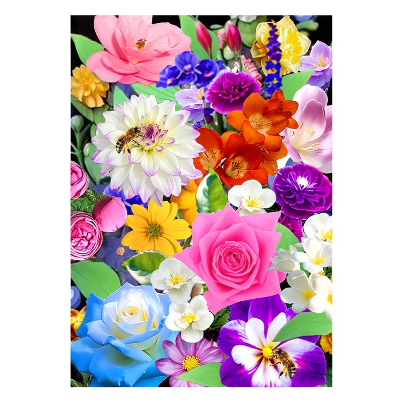 Monalisa Royal Cruz puntada flores flor curación simple hermosa bordado pequeña pieza sala de estar hilo bordado