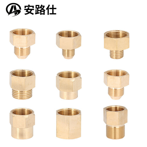 Anlushi high-pressure car washing machine water gun cleaning machine conversion joint variable diameter steel wire tube all-copper 22 inner wire conversion joint