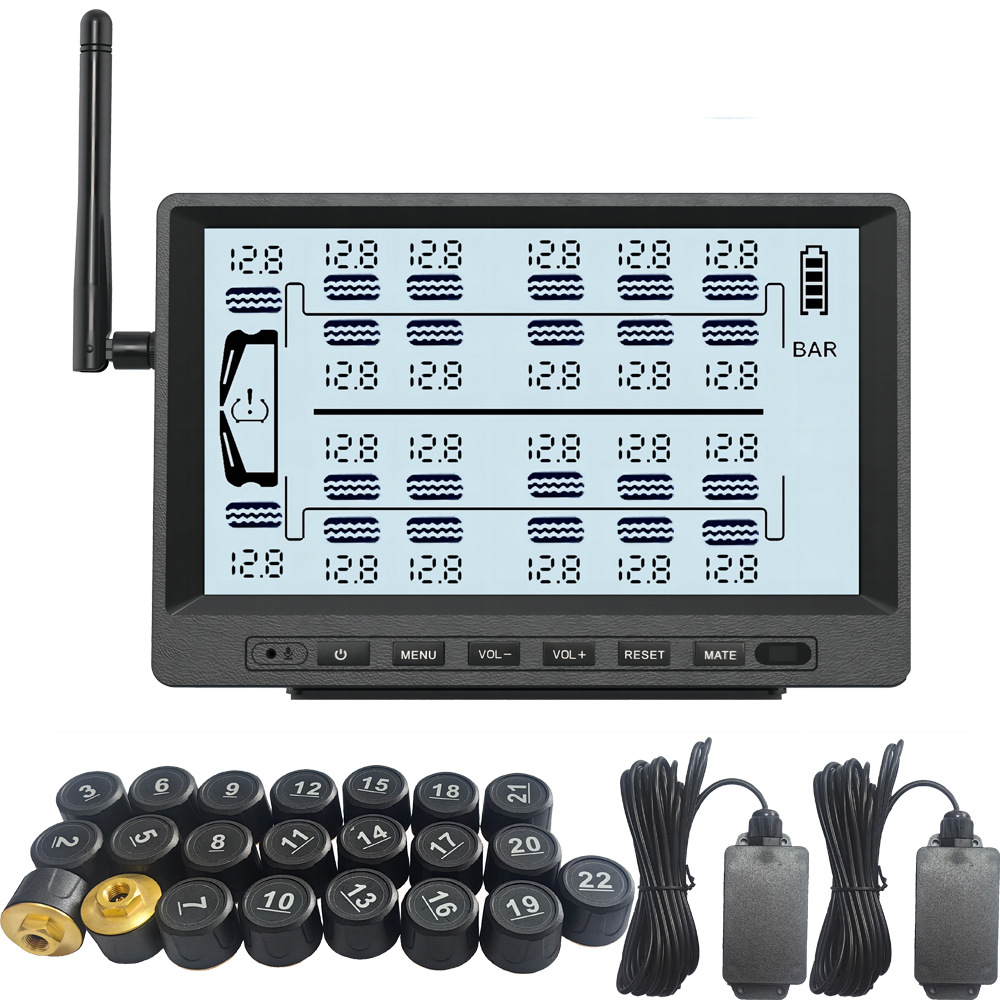 Tpms Truck Bus Fire Truck Operating Vehicle Mining Vehicle External Tire Pressure Detection Tire Pressure Monitor 22 Wheels