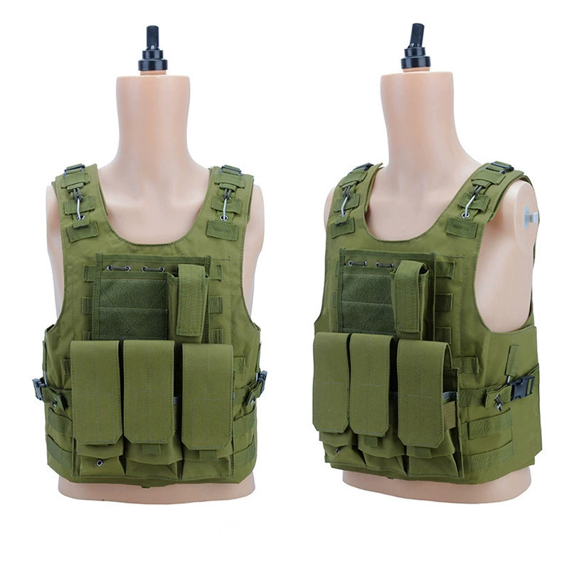 Outdoor tactical camouflage vest MOLLE triple quick disassembly assault vest Multifunctional CS training protective vest