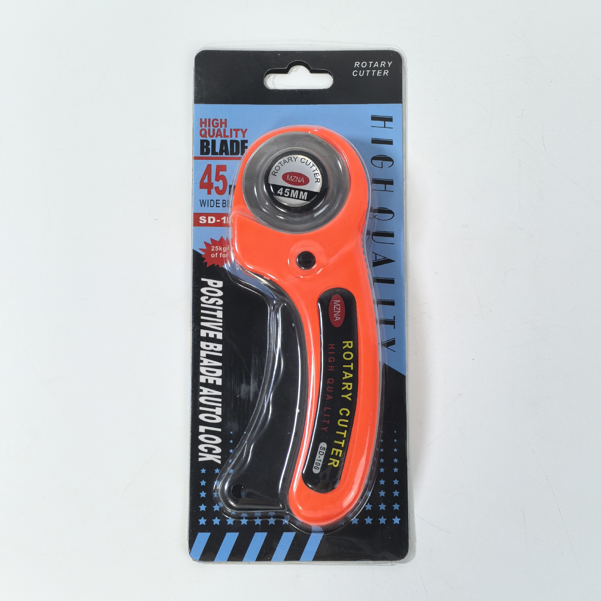 Cuchillo de corte de tela transfronterizo 45mm fuente de corte de cuchillo de rueda manual de corte de tela de patchwork redondo cuchillo de rodillo cortadora de tela hoja de encimera