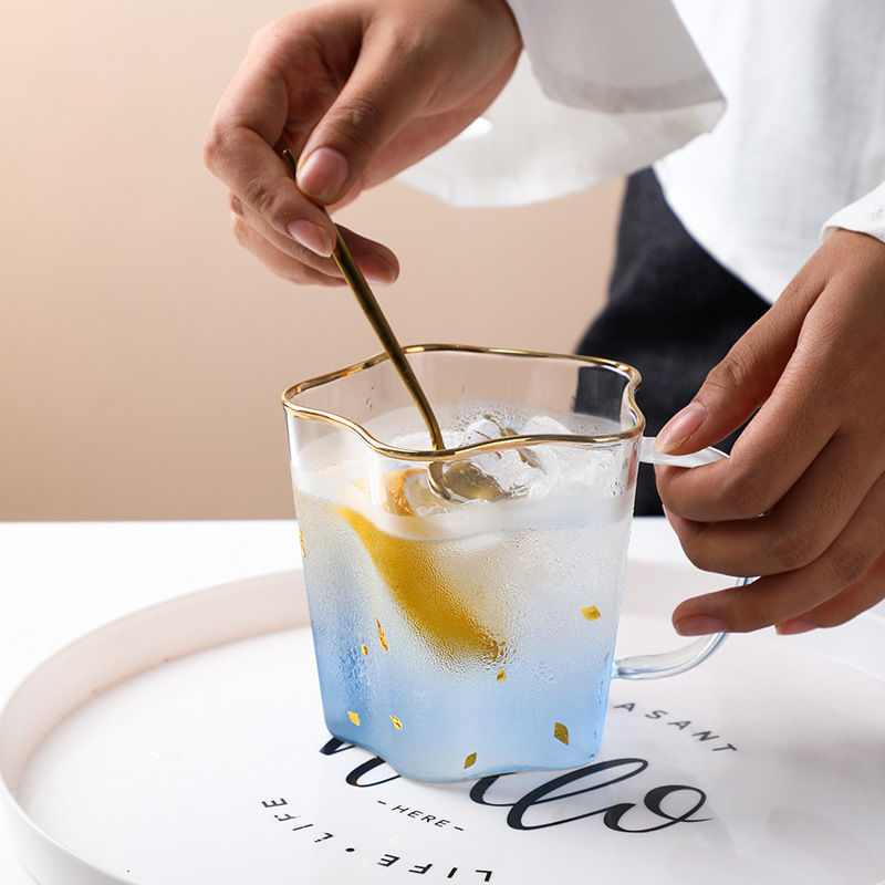 Dragon Boat Festival Star Cup ins Couple Cup Vaso de cristal de gran capacidad de celebridades de Internet Phnom Penh Taza de leche resistente al calor transparente Taza de agua