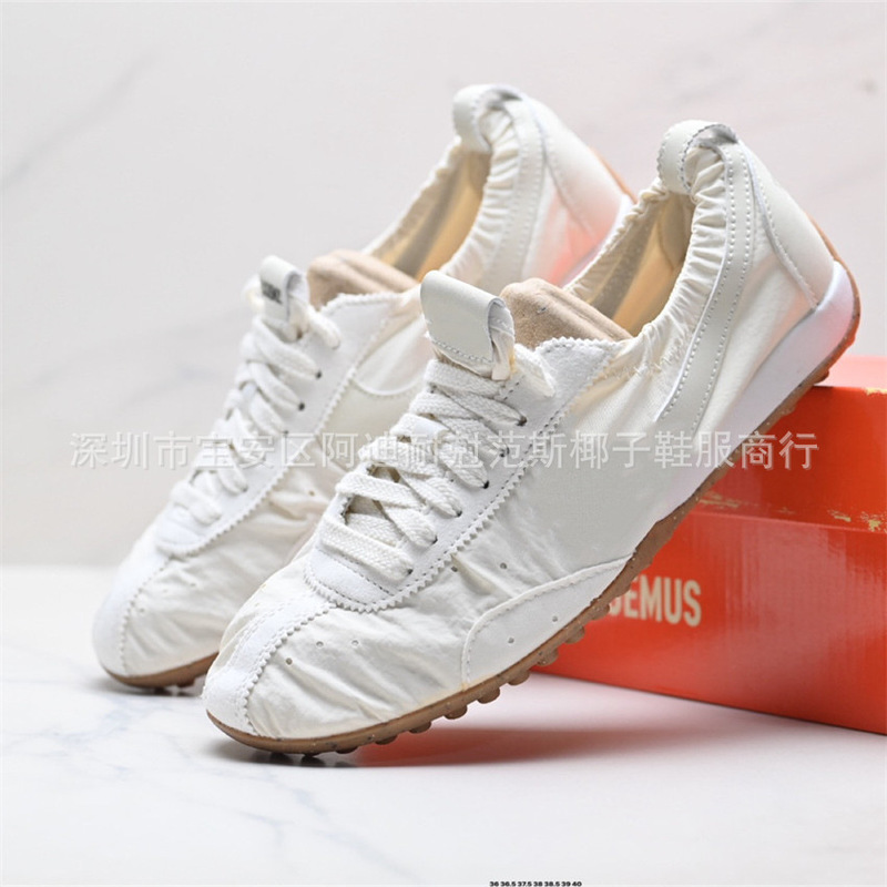 Cross-Border Jacquemus Moon Thin-Soled Waffle Shoes for Men, Casual Biscuit Shoes for Women, Ballet-Style British Moon Shoes