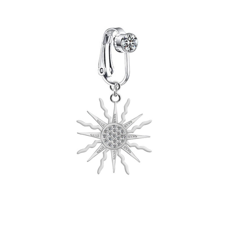 Dazzling Butterfly Belly Button Ring Non Piercing Clip On_voghion.com