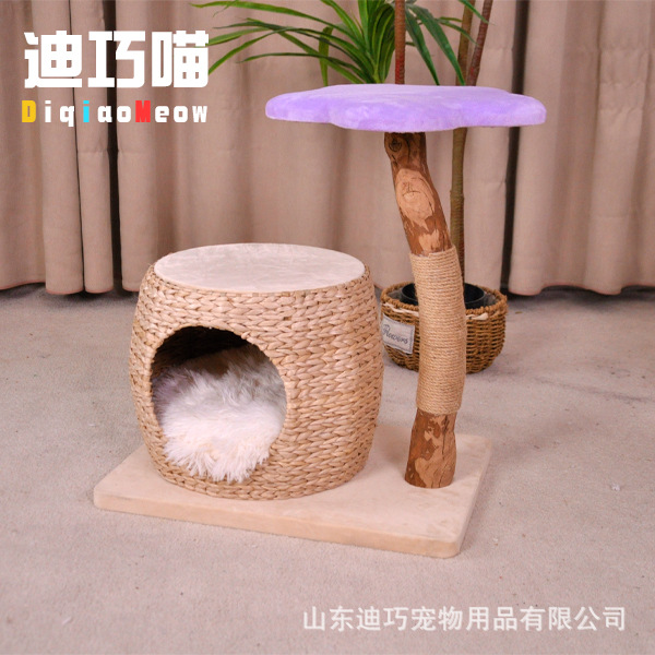 Marco de escalada para gatos, juguetes para gatos de ratán hechos a mano, suministros para gatos, conductor, marco de escalada para gatos general, columna de captura de gatos, ventas directas de fábrica de madera de pera