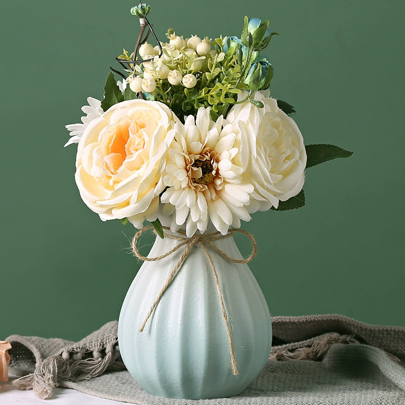 Белый градиент розовый синий керамическая ваза для сушеных цветов водное украшение для дома скандинавские Современные Простые Украшения для гостиной цветочные композиции