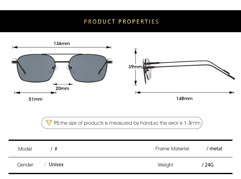 45g Weight Full Frame Glasses Structure Sunglasses Classification Ac, UV400 Protection Lens Material Square Glasses Style Travel, Daily Occasion Gradient Color, Solid Color Pattern All Seasons Season Unisex Gender Casual, Simple Style Style Grey, Black Color Casual Simple Style Gradient Color Solid Color Ac UV400 Protection Square Full Frame Women's Sunglasses 3