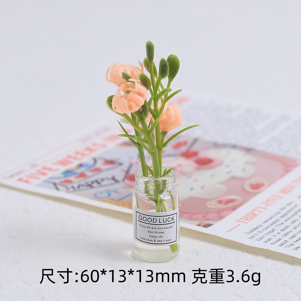 입체적인 야광 꽃병 - 작은 오렌지색