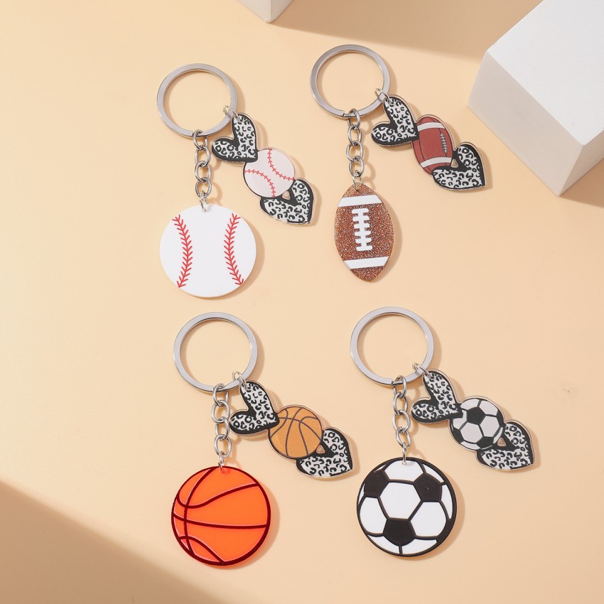 1 Piece Simple Style Sports Basketball Football Acrylic Unisex Keychain display picture 10