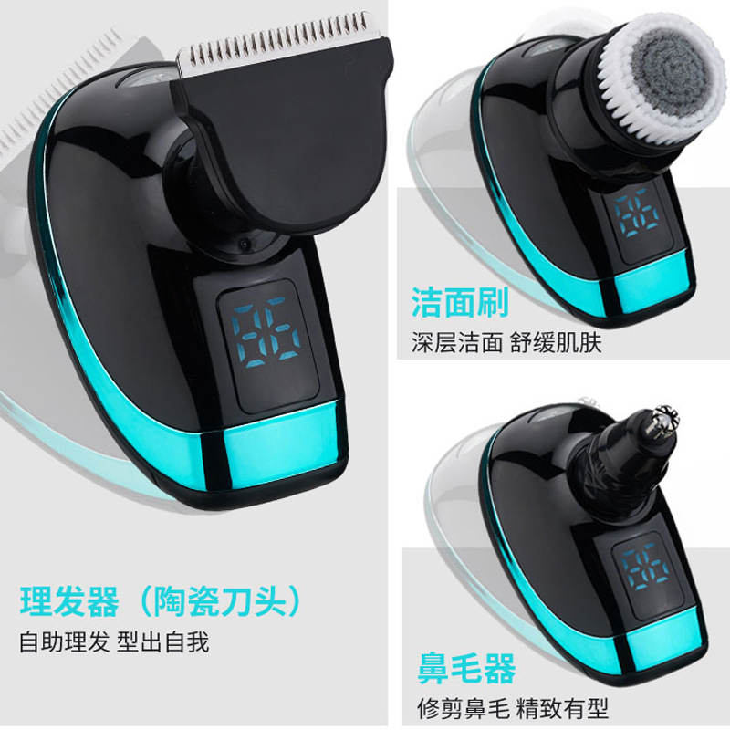 Multifuncional pantalla digital inteligente afeitadora pelo Calvo Clipper maquinilla de afeitar eléctrica los hombres barba cuchillo al por mayor