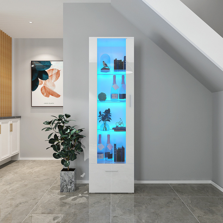 酒柜书柜展示柜简约欧式落地多层现代客厅展厅收纳储物展示柜