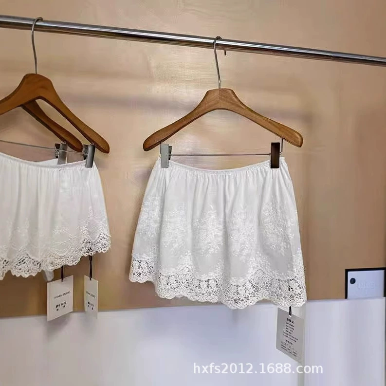 Кружевная занавеска с нижней юбкой женского пола осень-зима новая эласткая талия анти-легкая складная юбка 33 см