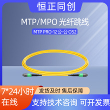 2mOS2 12芯MTP® PRO-12 APC公转MTP® PRO-12 APC公单模光纤跳线