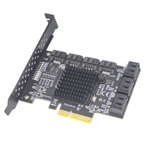 PCIEת6��8��10��SATA3.0Ӳ��6G��չ����˶ASM1166 PCI- E3.0 GEN