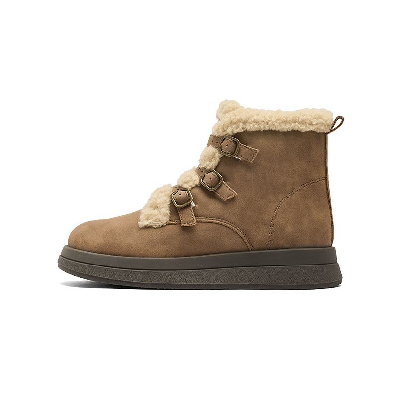 Augu Lion Tengga botas de cachemira Martin mujeres 2025 nuevo invierno botas de cachemira gruesas botas de algodón botas de nieve gruesas