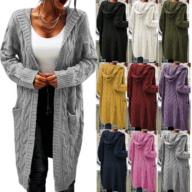 demi-season solid long sweater