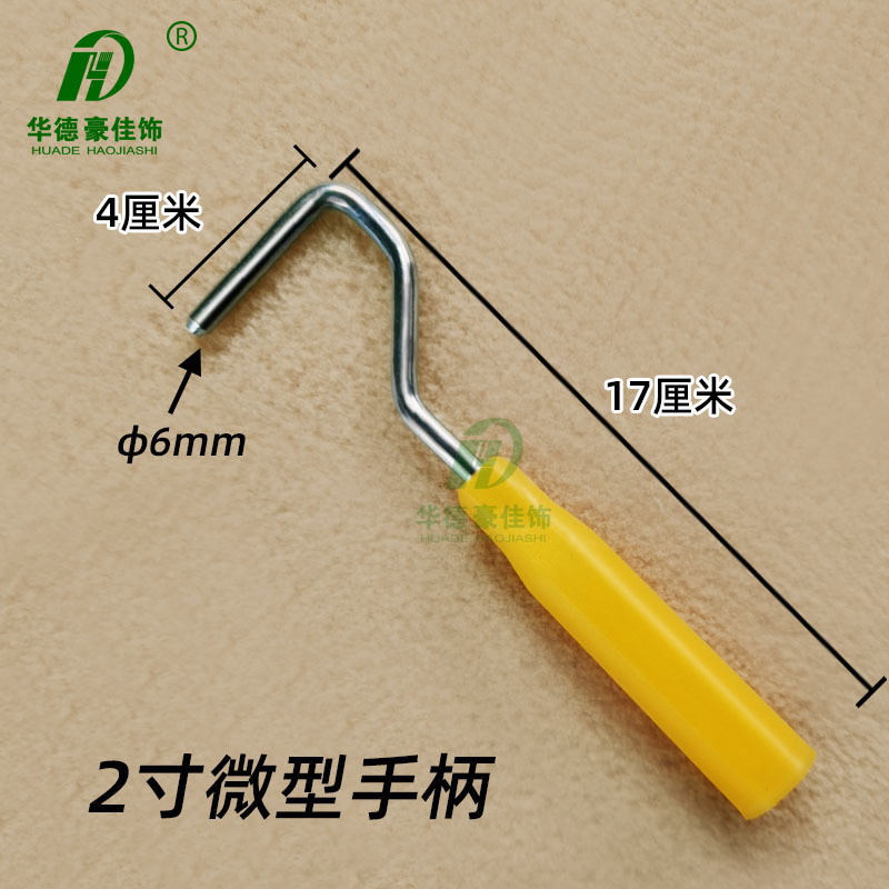 2 pulgadas pincel de rodillo de pintura 17cm mini mango lana esponja de pelo corto pulgar pincel de rodillo Wade pequeño