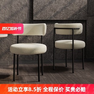 Nordic Dining Chair Modern Minimalist Home Restaurant Backrest Chair Designer Light Luxury Leisure Cafe Internet Celebrity Chair Creative