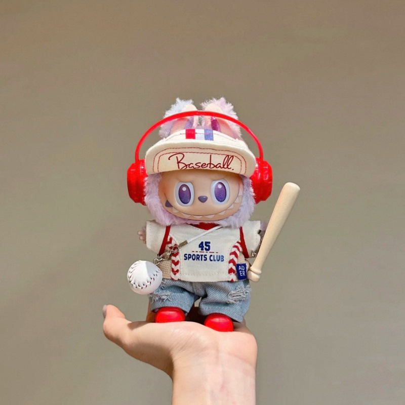 [Only for Doll Clothes] Baseball Uniform Suitable for Labubu Clothes, Suitable for All Generations of Labubu Dolls