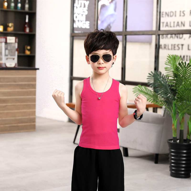 Camiseta de algodón para niños en forma de I para niñas pequeña camisola para niños ropa interior para niñas de verano