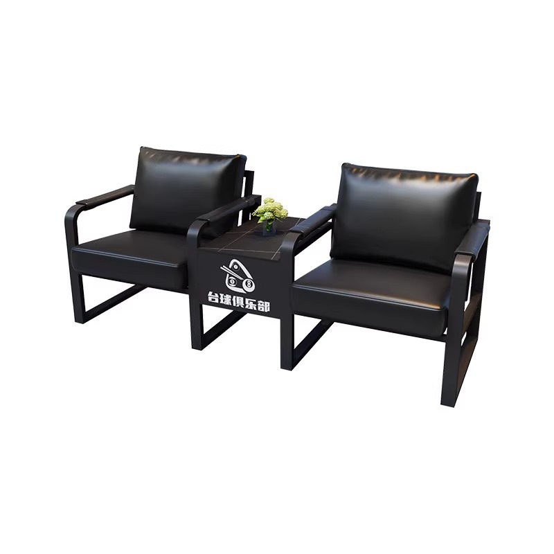 Conjunto de sofá y mesa para sala de billar, sillas de visualización integradas, sillas de descanso sencillas para sala de billar, sofá para ver partidos, sillas de visualización para sala de billar.