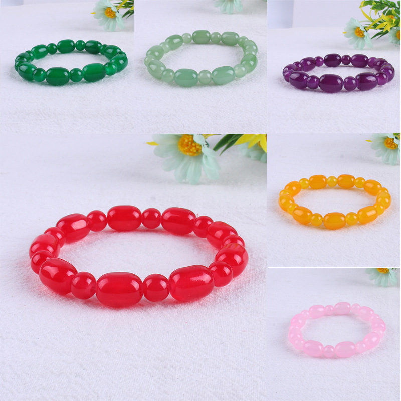 New crystal bracelet imitation agate multi-color women's crystal jewelry lovers girlfriends bracelet beaded bracelet wholesale
