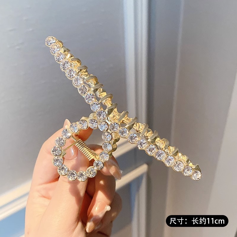 South Korean internet celebrity metal hair clip with a large shark clip on the back of the head, elegant temperament, 2023 new hair accessory for women