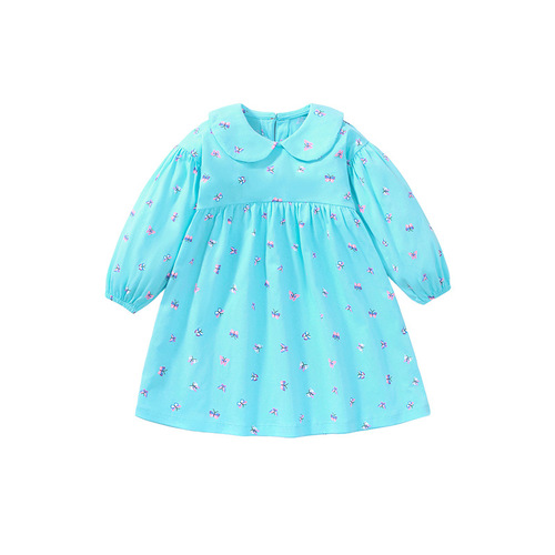Little maven autumn European and American children's dress long-sleeved princess dress children's skirt home pure cotton children's skirt