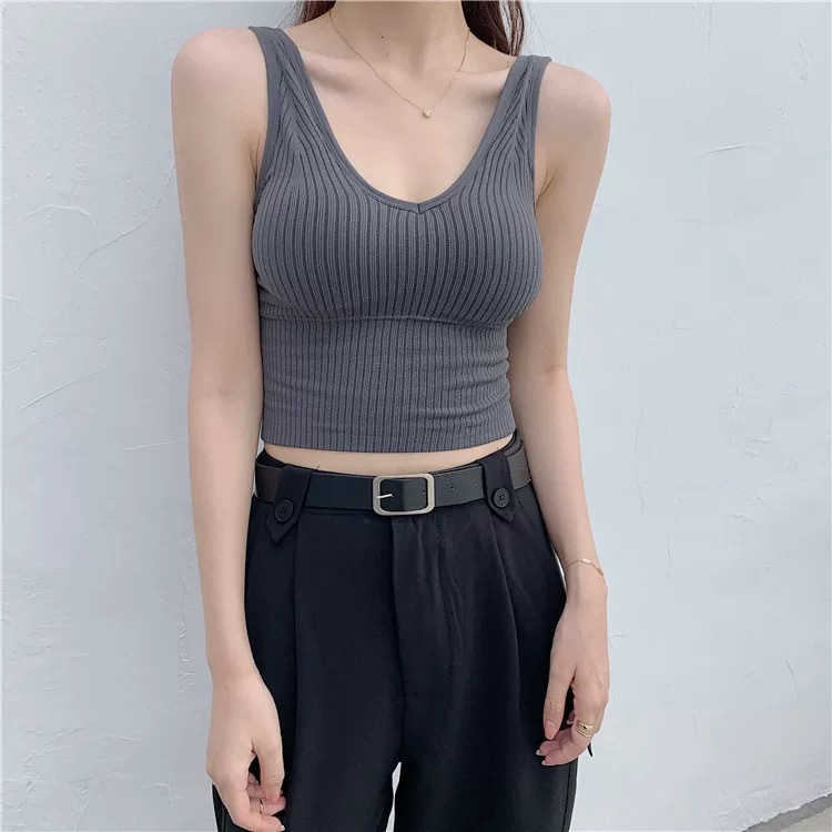 84g Weight Spandex, Lycra Fabric Type Short Top Length Vest Tops Type Wholesale Women'S Simple Style Solid Color Tank Tops