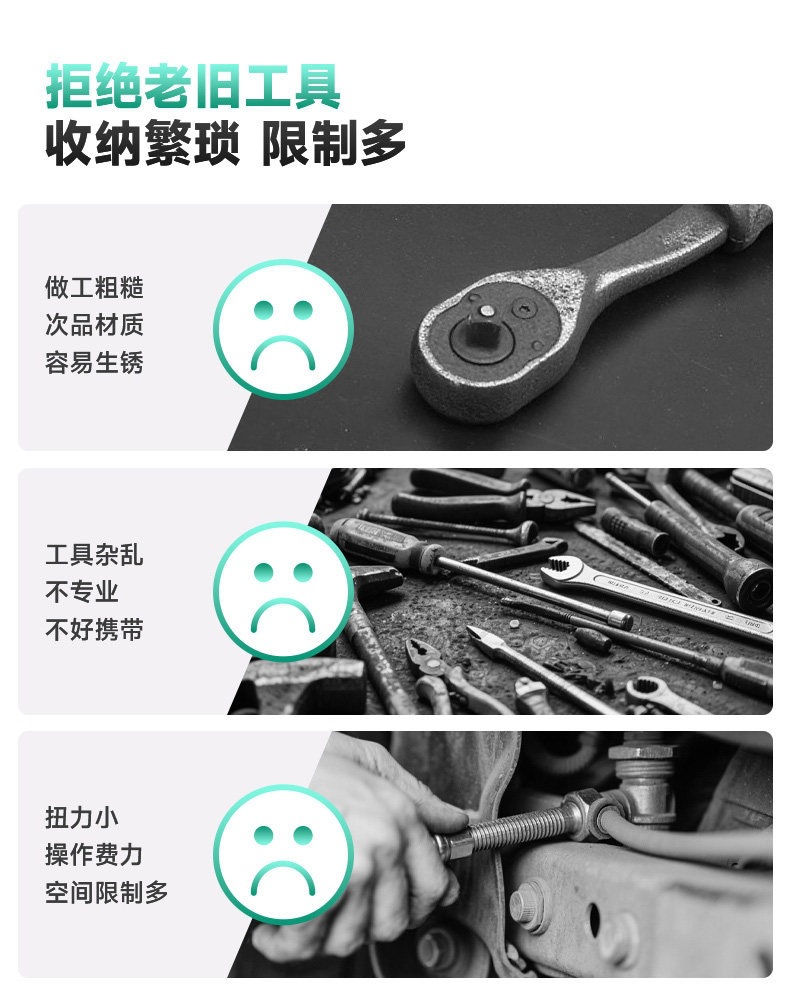 Suitable for auto repair tool sets, socket wrenches, ratchet wrenches, car repair combination tool boxes, multifunctional small tool boxes
