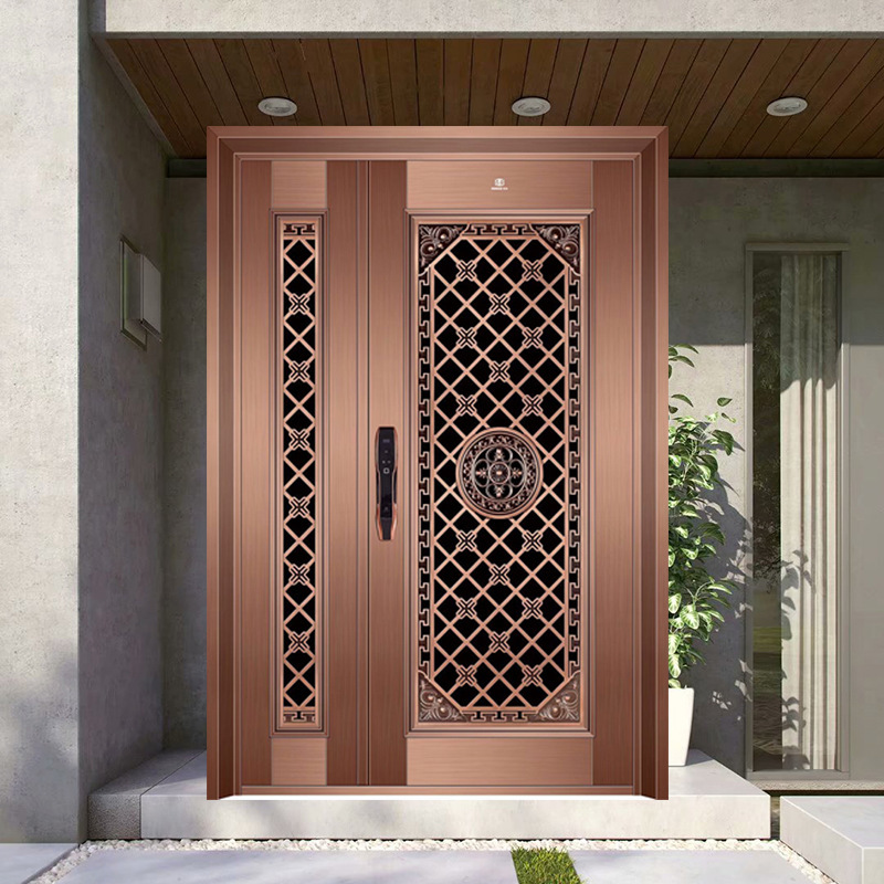 Stainless Steel Security Door, Ventilated, Self-Built House Entrance Door, Double-Opening Villa Door, Single Door, Entry Door