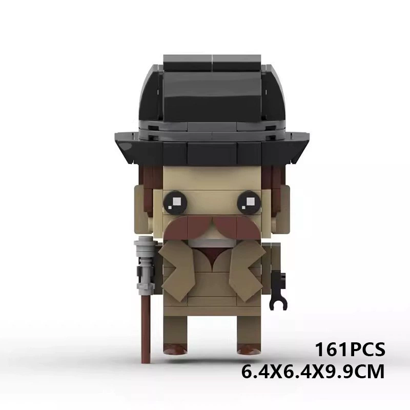 Creative doll DIY assembly MOC compatible LEGO building blocks Sherlock Watson children's model brick gift