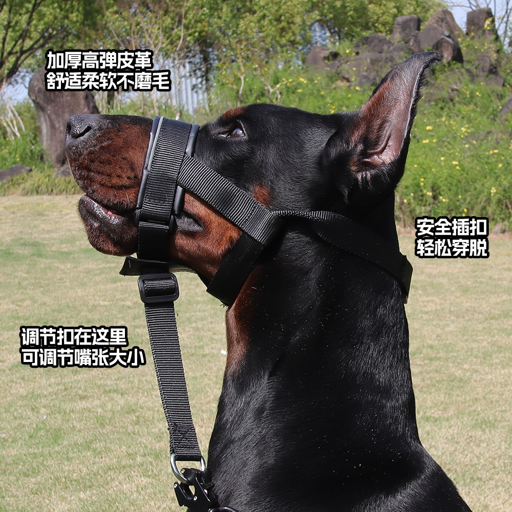 Suministro exclusivo transfronterizo de nuevas bozales tácticas para perros, anti-mordida, anti-ladridos y compatibles con arneses de tracción, para perros medianos y grandes, al por mayor. image 4