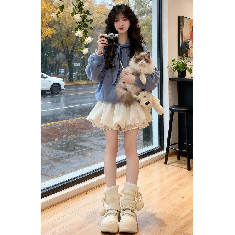 2026 Korean-style atmospheric hooded knit sweater, youthful and unique, beautiful and effortlessly stylish women's winter wear, versatile for women 2026 Korean-style atmospheric hooded knit sweater, youthful and unique, beautiful and effortlessly stylish women's winter wear, versatile for women