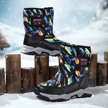 巴拉巴拉儿童雪地靴男童棉鞋防水加绒加厚棉靴冬季高筒靴安特踏步