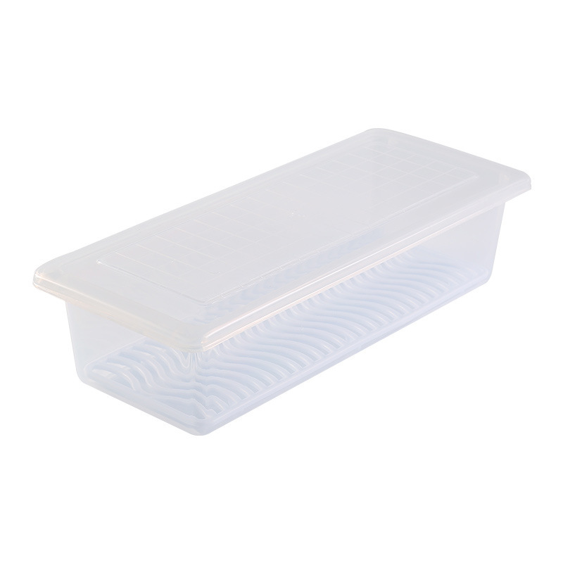 Hot Sale Kitchen Refrigerator Moisture-proof Seafood Food Drain Preservation Box Sealed Storage Box With Drain Pad Box