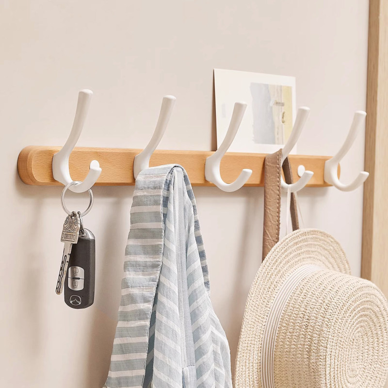 Wall-Mounted Coat Rack, Door-Hanging Clothes Hook, No-Drill Strong Load-Bearing Entryway Hook Rack for Clothes and Hats Wall-Mounted Coat Rack, Door-Hanging Clothes Hook, No-Drill Strong Load-Bearing Entryway Hook Rack for Clothes and Hats